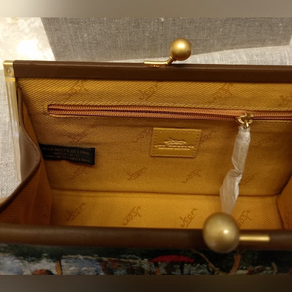 Jcon Los Angeles Seurat Graphic Arts Leather Clutch Purse Bag - Picture 3 of 8